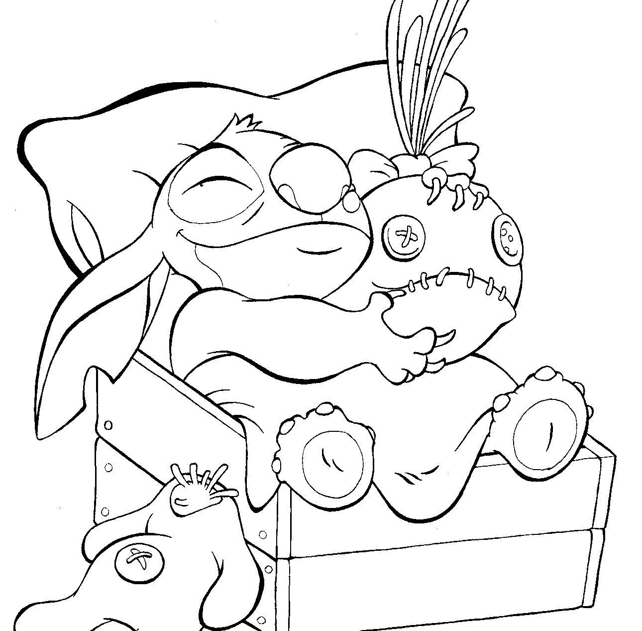着色页: Lilo & Stitch (动画电影) #44818 - 免费可打印着色页
