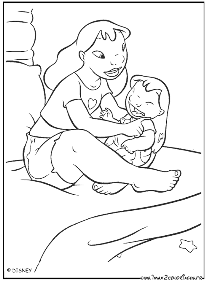 着色页: Lilo & Stitch (动画电影) #44851 - 免费可打印着色页
