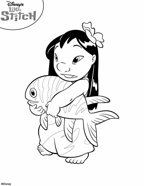 着色页: Lilo & Stitch (动画电影) #44867 - 免费可打印着色页