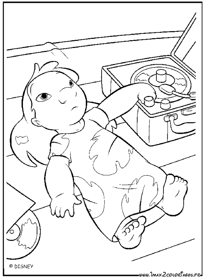 着色页: Lilo & Stitch (动画电影) #44883 - 免费可打印着色页