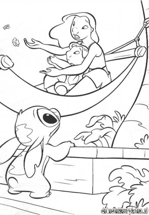 着色页: Lilo & Stitch (动画电影) #44907 - 免费可打印着色页