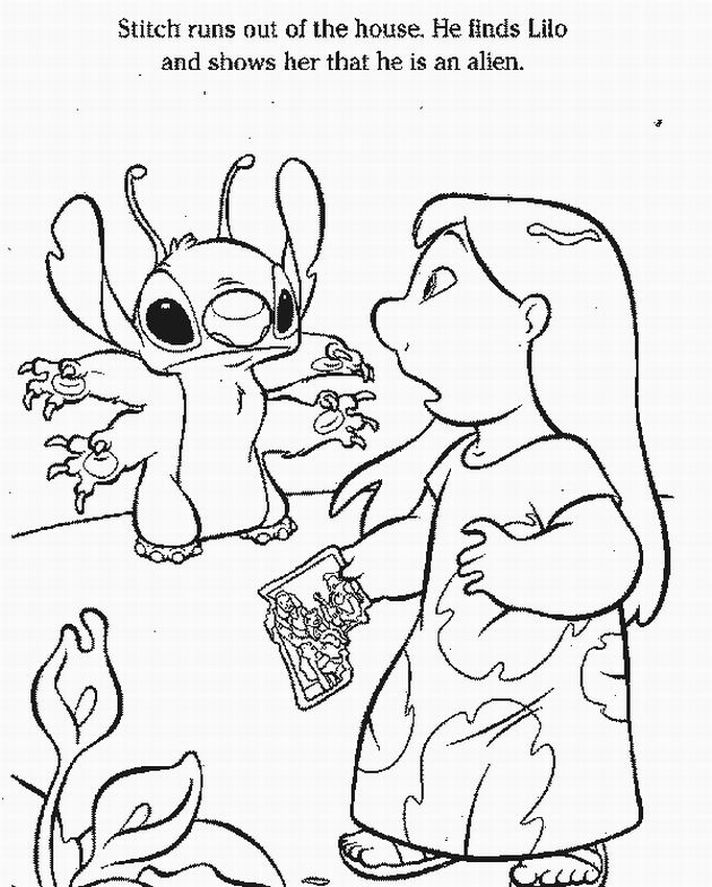 着色页: Lilo & Stitch (动画电影) #44911 - 免费可打印着色页