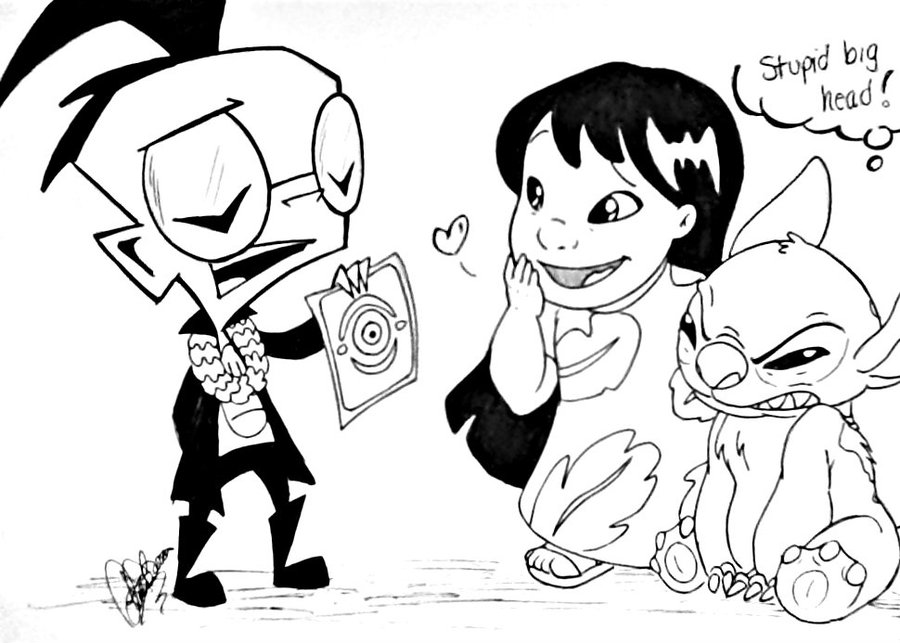 着色页: Lilo & Stitch (动画电影) #44912 - 免费可打印着色页