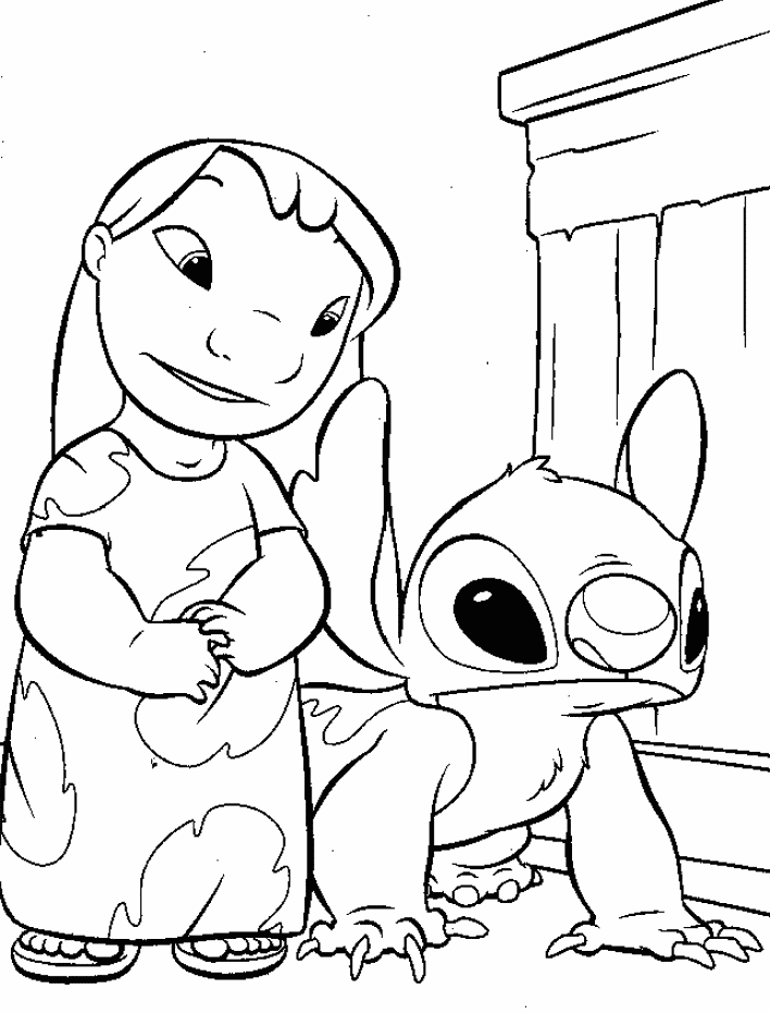 着色页: Lilo & Stitch (动画电影) #44917 - 免费可打印着色页