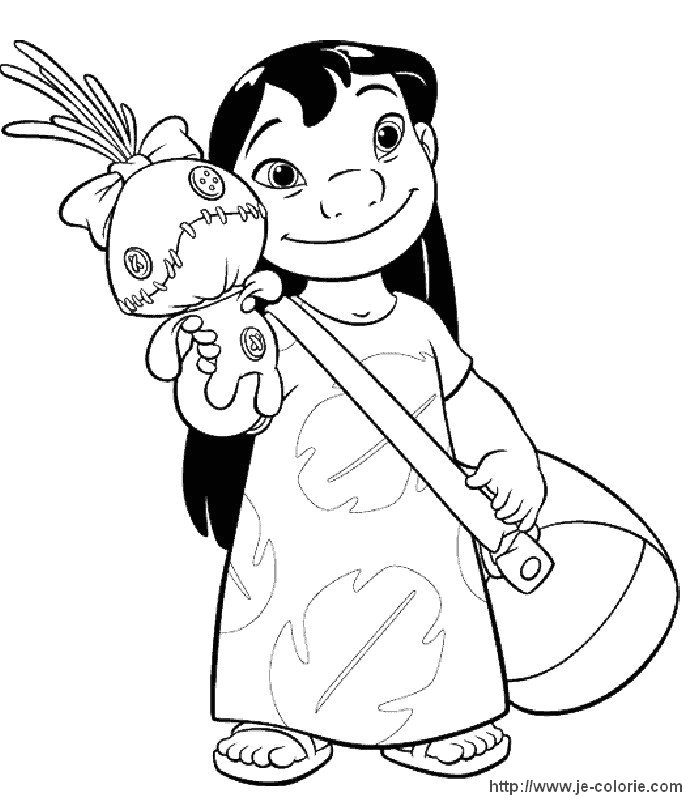 着色页: Lilo & Stitch (动画电影) #44921 - 免费可打印着色页