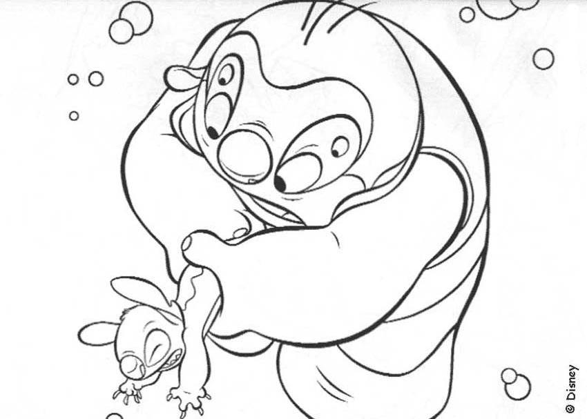 着色页: Lilo & Stitch (动画电影) #44930 - 免费可打印着色页