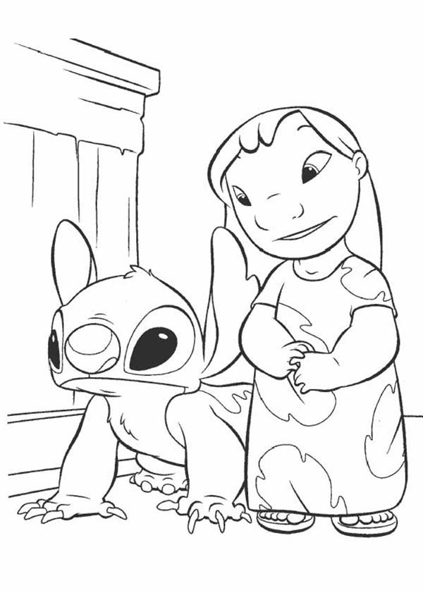 着色页: Lilo & Stitch (动画电影) #44998 - 免费可打印着色页
