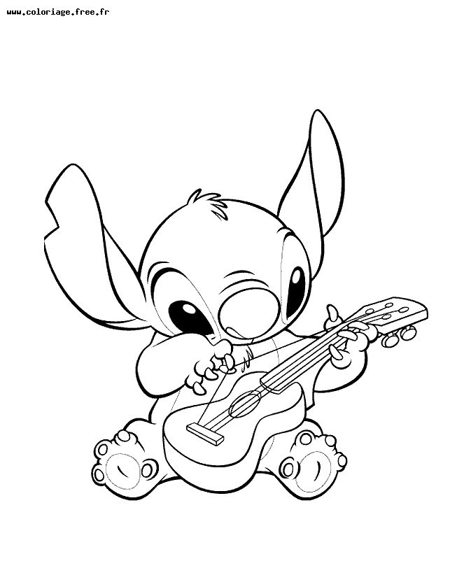 着色页: Lilo & Stitch (动画电影) #45018 - 免费可打印着色页