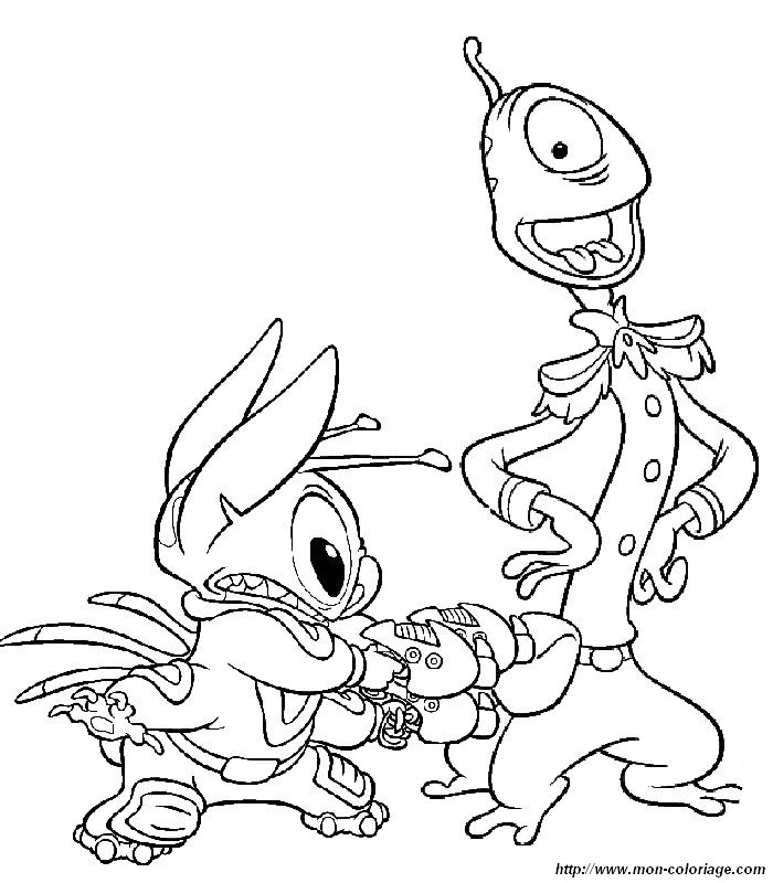 着色页: Lilo & Stitch (动画电影) #45026 - 免费可打印着色页