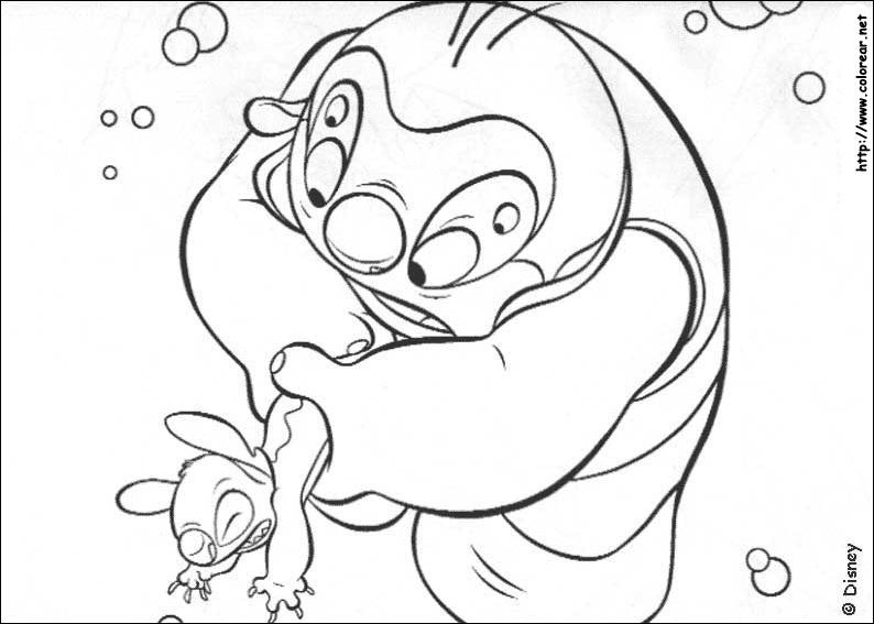 着色页: Lilo & Stitch (动画电影) #45061 - 免费可打印着色页