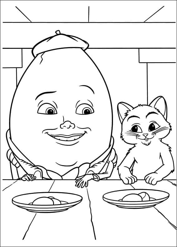 着色页: 穿靴子的猫 (动画电影) #206789 - 免费可打印着色页