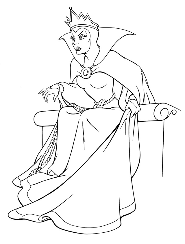 着色页: 白雪公主和七个小矮人 (动画电影) #133848 - 免费可打印着色页