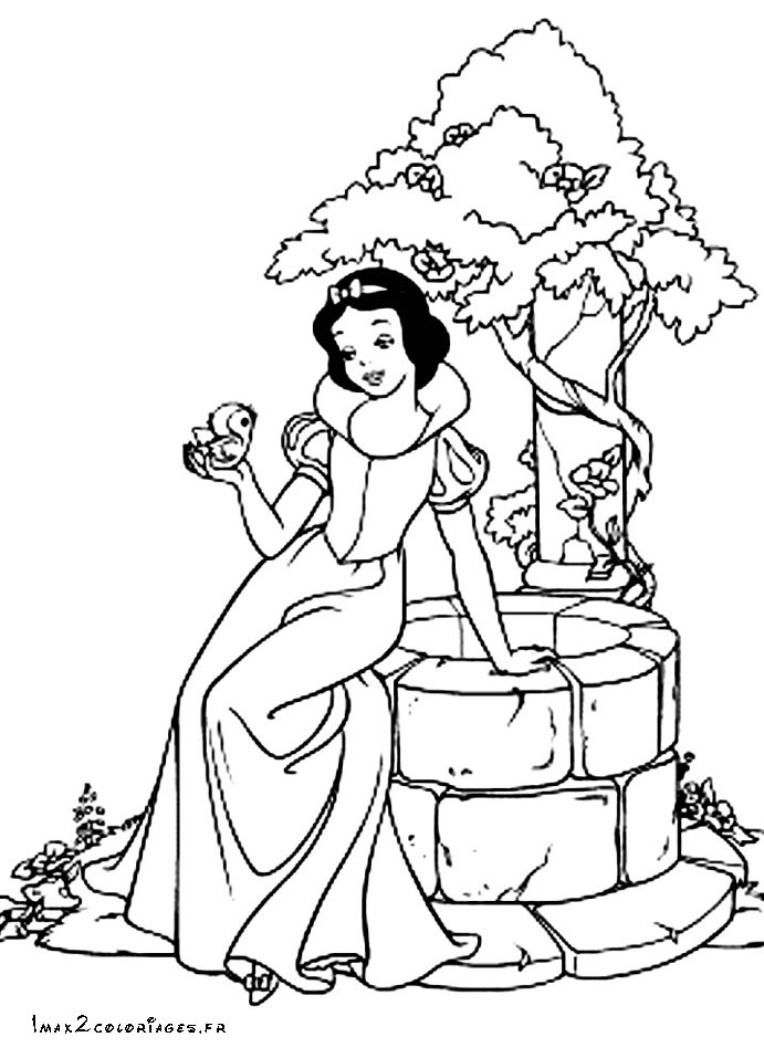 着色页: 白雪公主和七个小矮人 (动画电影) #133858 - 免费可打印着色页