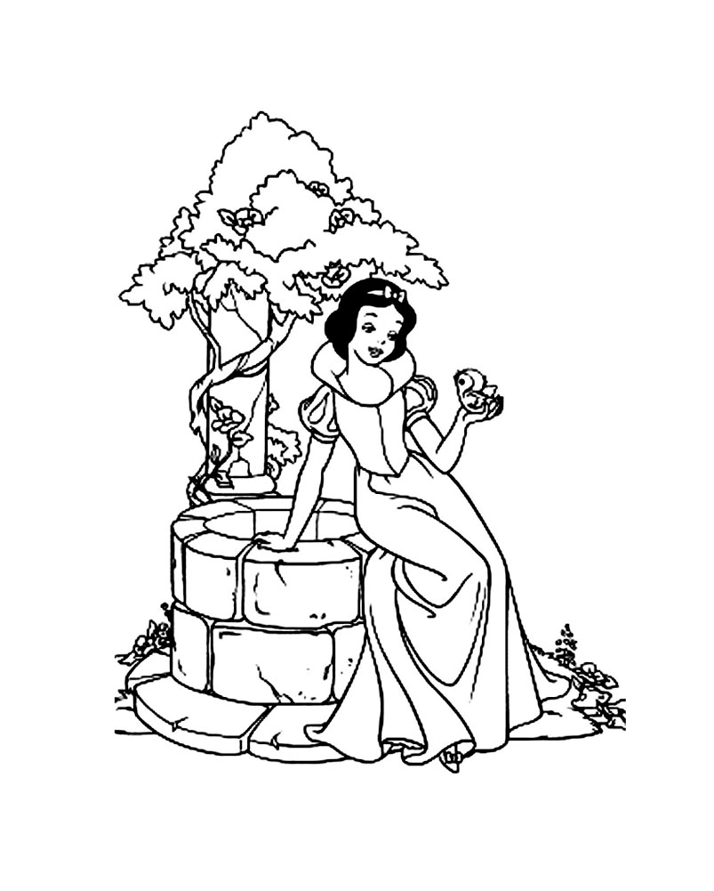 着色页: 白雪公主和七个小矮人 (动画电影) #133868 - 免费可打印着色页