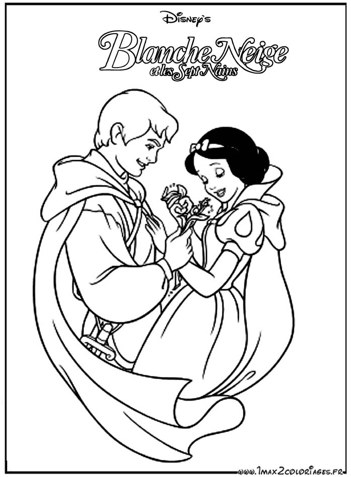 着色页: 白雪公主和七个小矮人 (动画电影) #133880 - 免费可打印着色页