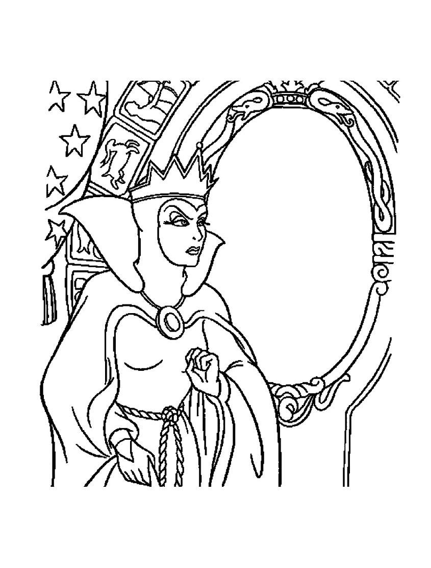 着色页: 白雪公主和七个小矮人 (动画电影) #133898 - 免费可打印着色页