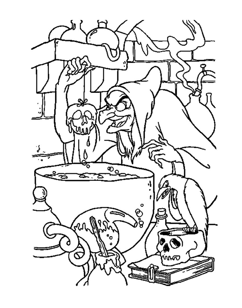 着色页: 白雪公主和七个小矮人 (动画电影) #133956 - 免费可打印着色页