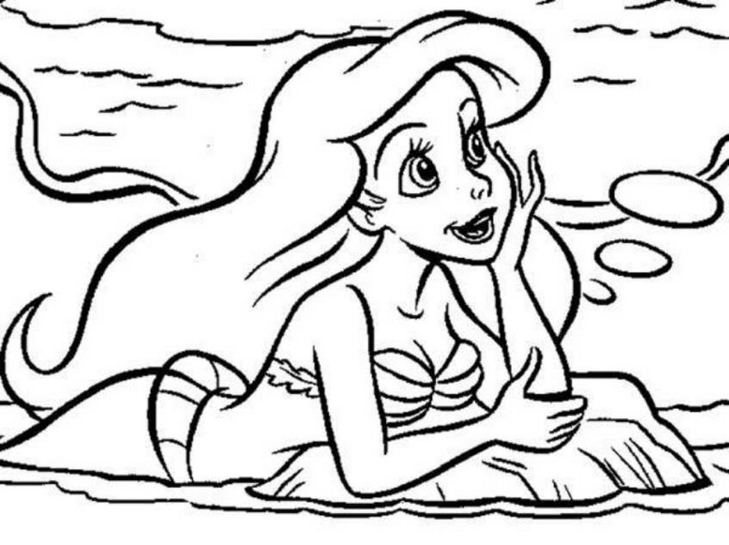 着色页: 小美人鱼 (动画电影) #127491 - 免费可打印着色页