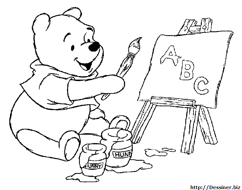 着色页: 维尼熊 (动画电影) #28619 - 免费可打印着色页