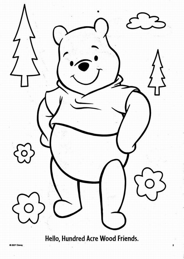 着色页: 维尼熊 (动画电影) #28620 - 免费可打印着色页