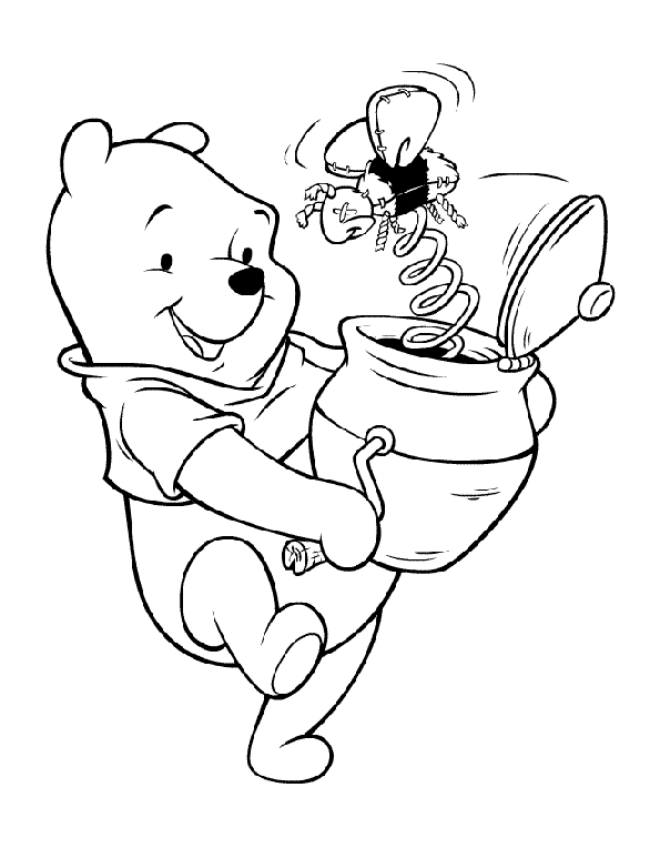 着色页: 维尼熊 (动画电影) #28626 - 免费可打印着色页