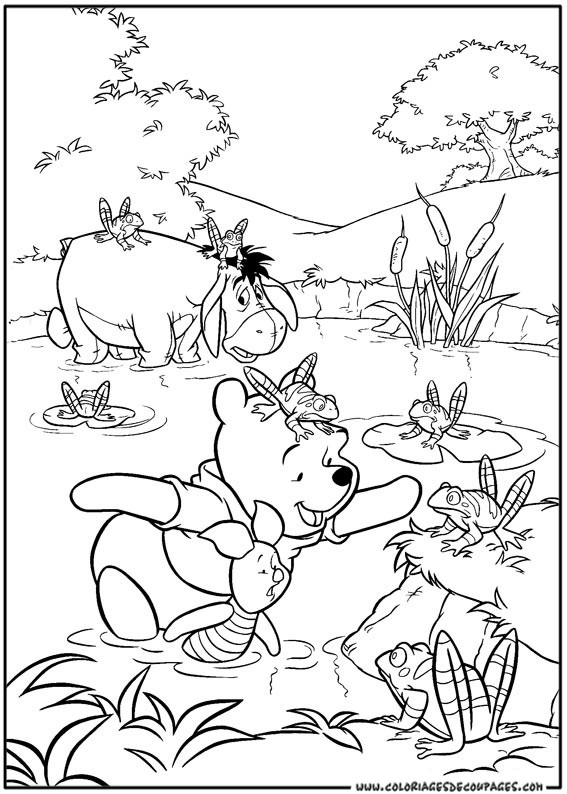 着色页: 维尼熊 (动画电影) #28636 - 免费可打印着色页
