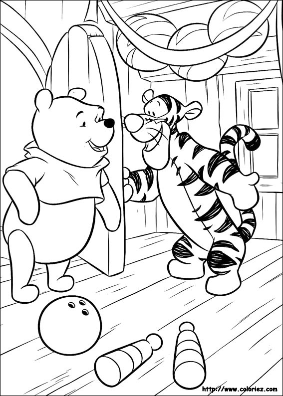 着色页: 维尼熊 (动画电影) #28641 - 免费可打印着色页