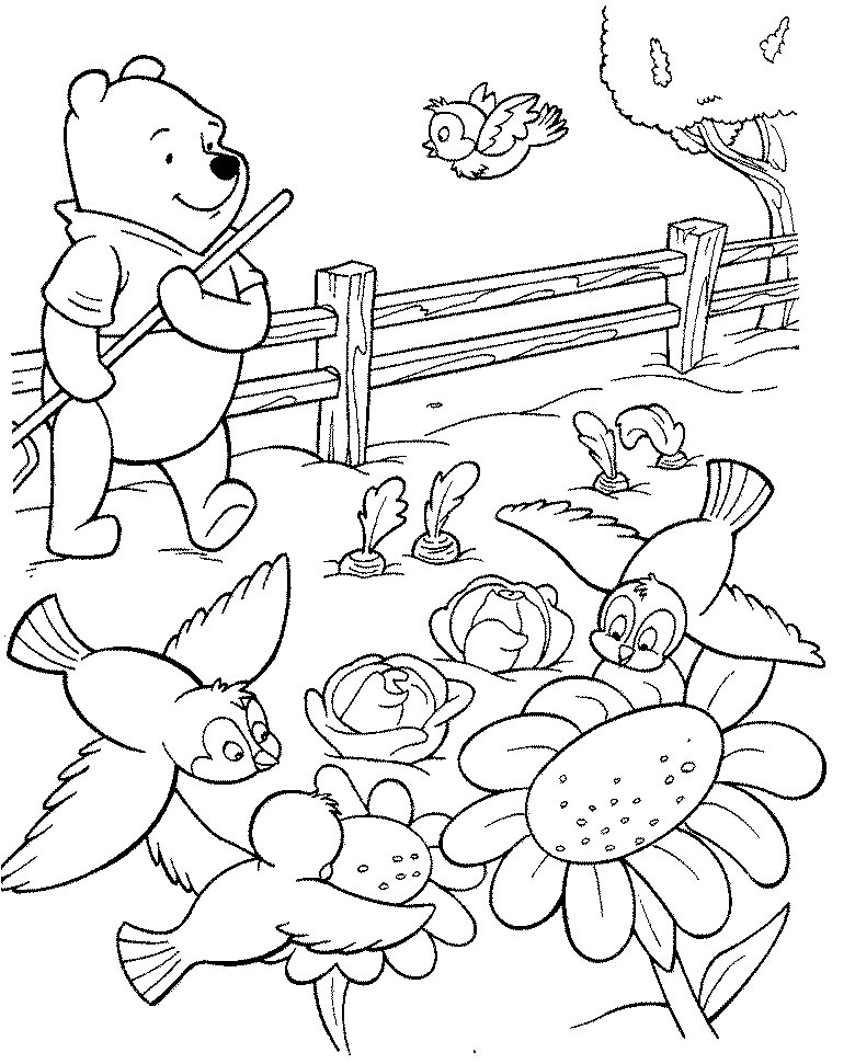 着色页: 维尼熊 (动画电影) #28643 - 免费可打印着色页