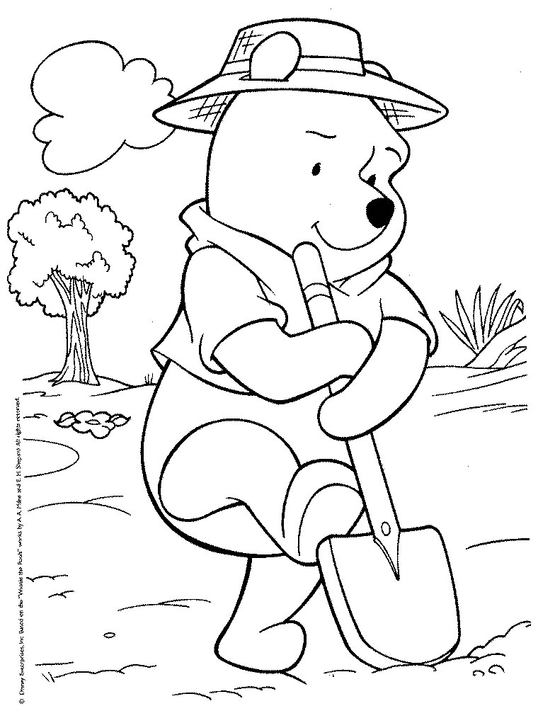 着色页: 维尼熊 (动画电影) #28646 - 免费可打印着色页