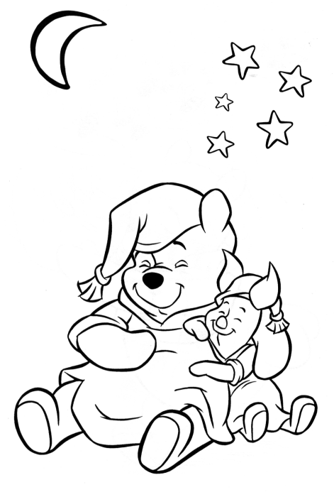 着色页: 维尼熊 (动画电影) #28650 - 免费可打印着色页