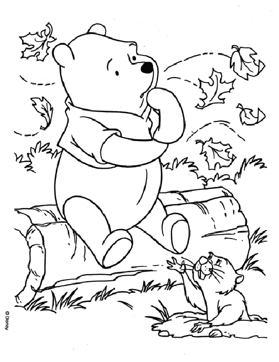着色页: 维尼熊 (动画电影) #28651 - 免费可打印着色页