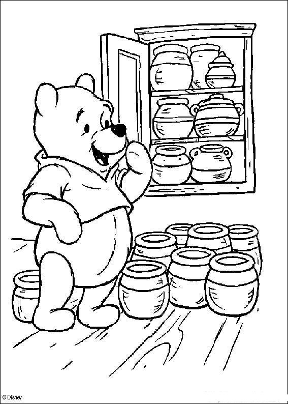 着色页: 维尼熊 (动画电影) #28665 - 免费可打印着色页