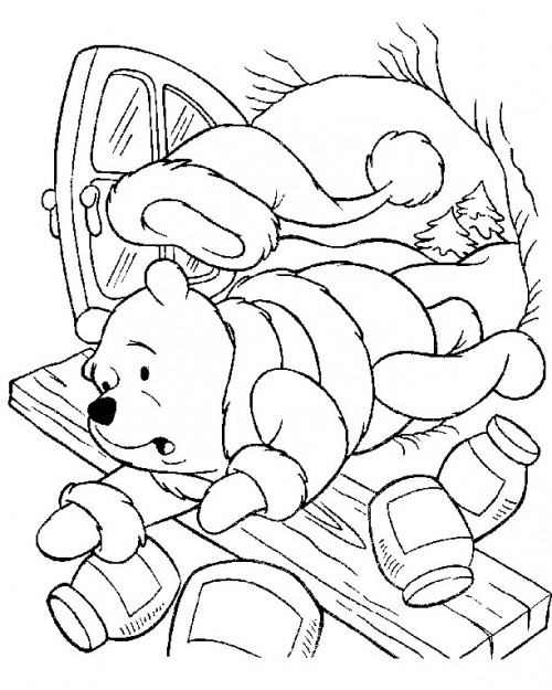 着色页: 维尼熊 (动画电影) #28669 - 免费可打印着色页