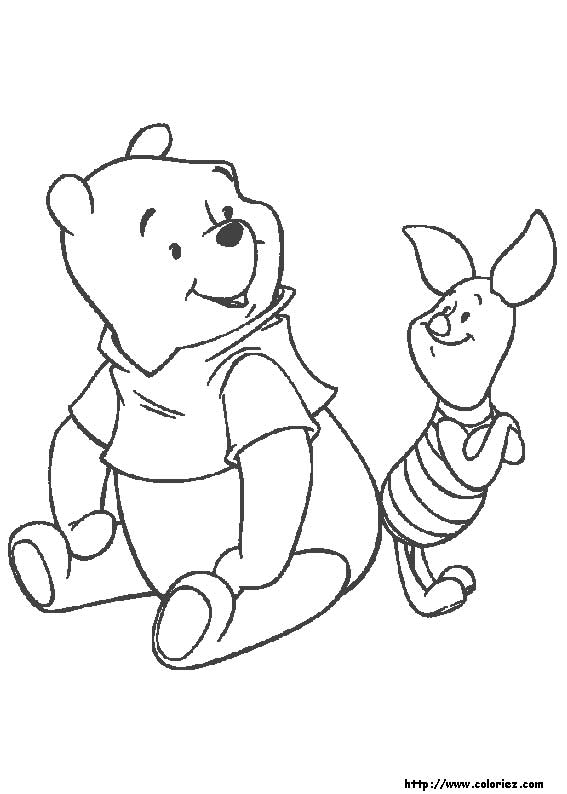 着色页: 维尼熊 (动画电影) #28700 - 免费可打印着色页