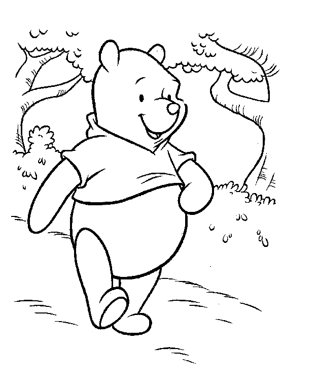 着色页: 维尼熊 (动画电影) #28709 - 免费可打印着色页