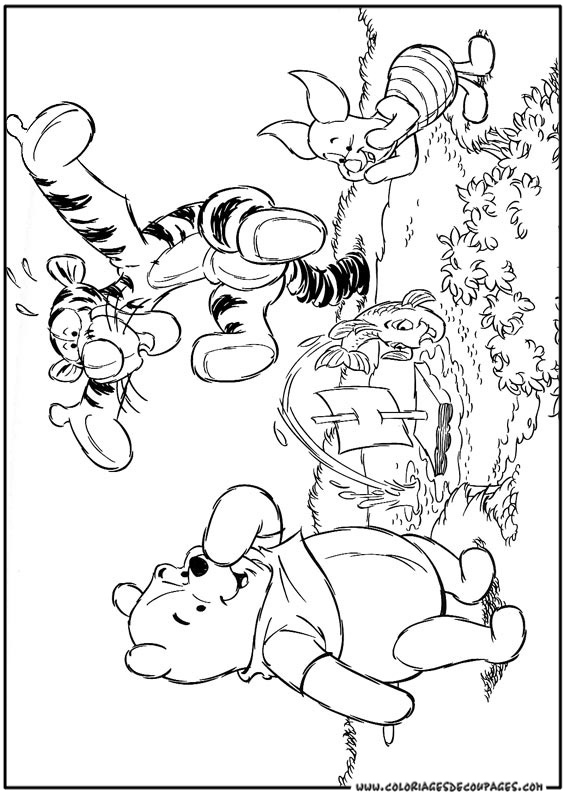 着色页: 维尼熊 (动画电影) #28730 - 免费可打印着色页