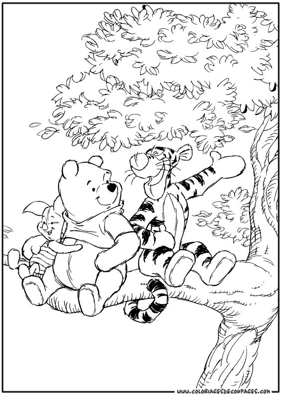 着色页: 维尼熊 (动画电影) #28783 - 免费可打印着色页