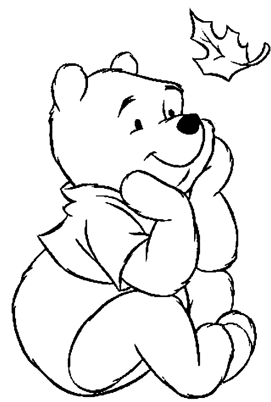 着色页: 维尼熊 (动画电影) #28805 - 免费可打印着色页