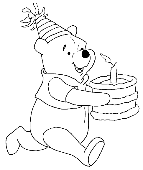 着色页: 维尼熊 (动画电影) #28812 - 免费可打印着色页