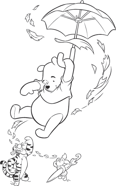 着色页: 维尼熊 (动画电影) #28825 - 免费可打印着色页