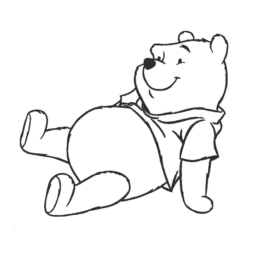 着色页: 维尼熊 (动画电影) #28885 - 免费可打印着色页