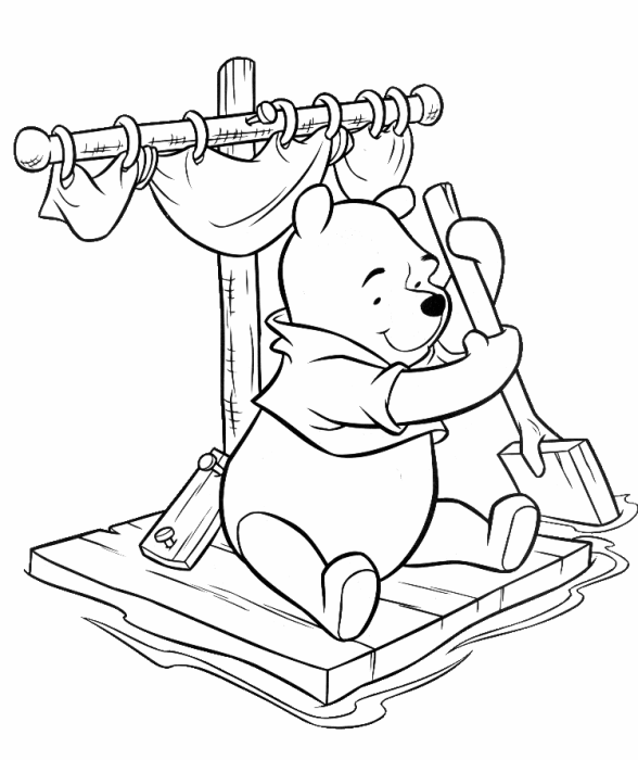 着色页: 维尼熊 (动画电影) #28929 - 免费可打印着色页