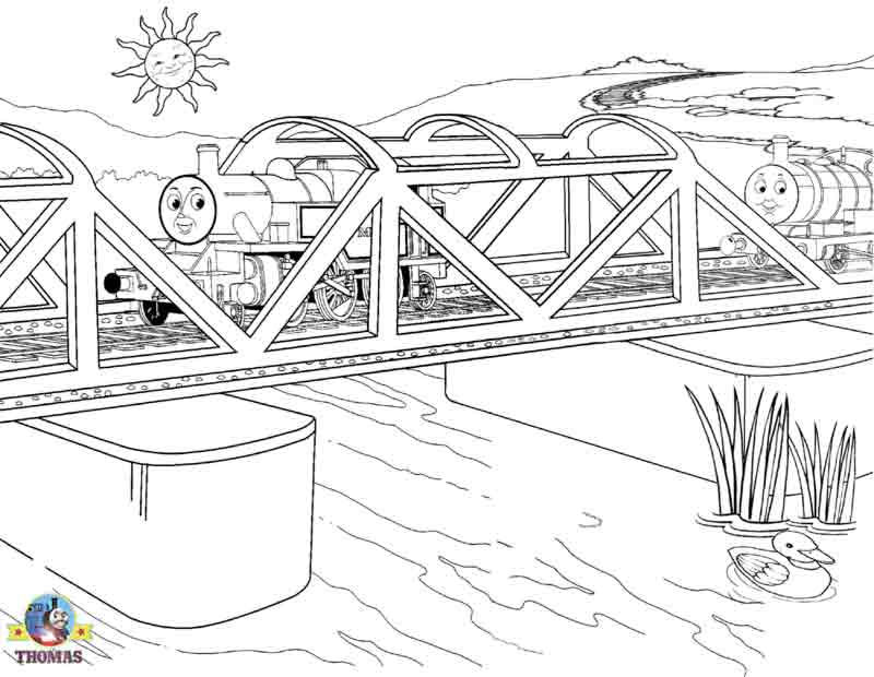 着色页: 桥 (建筑和建筑) #62854 - 免费可打印着色页