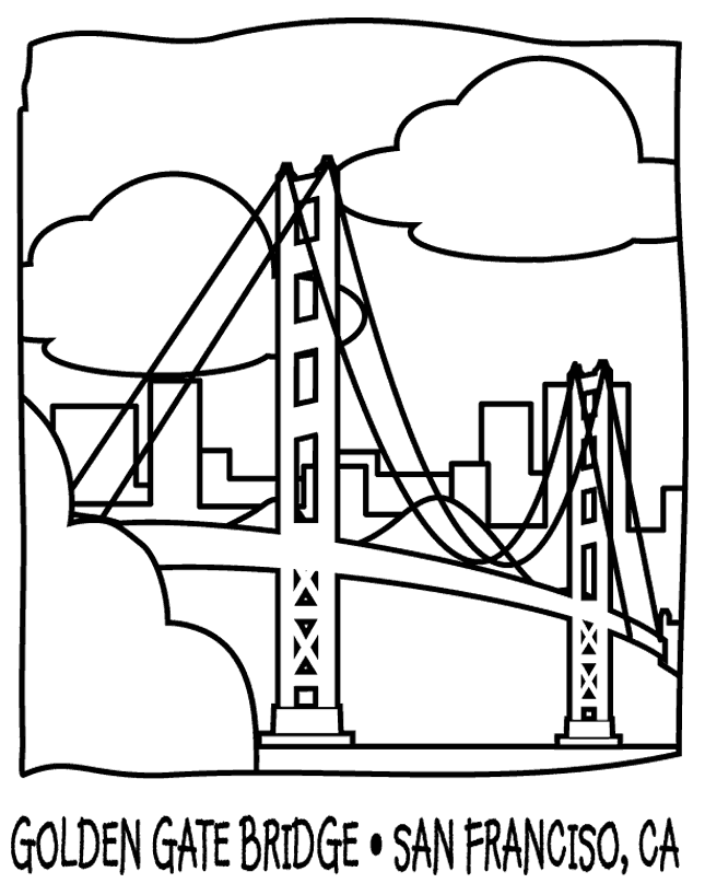 着色页: 桥 (建筑和建筑) #62887 - 免费可打印着色页