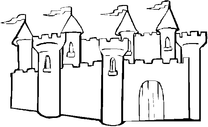 着色页: 城堡 (建筑和建筑) #62055 - 免费可打印着色页