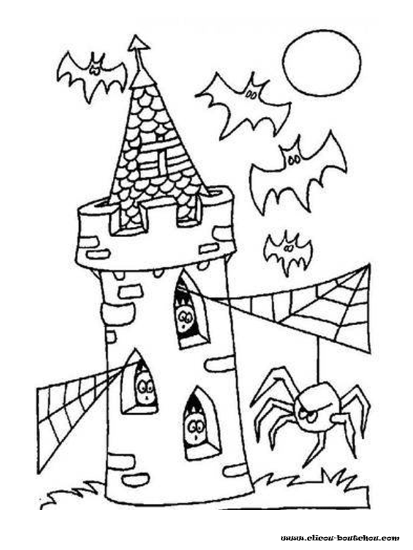 着色页: 城堡 (建筑和建筑) #62071 - 免费可打印着色页
