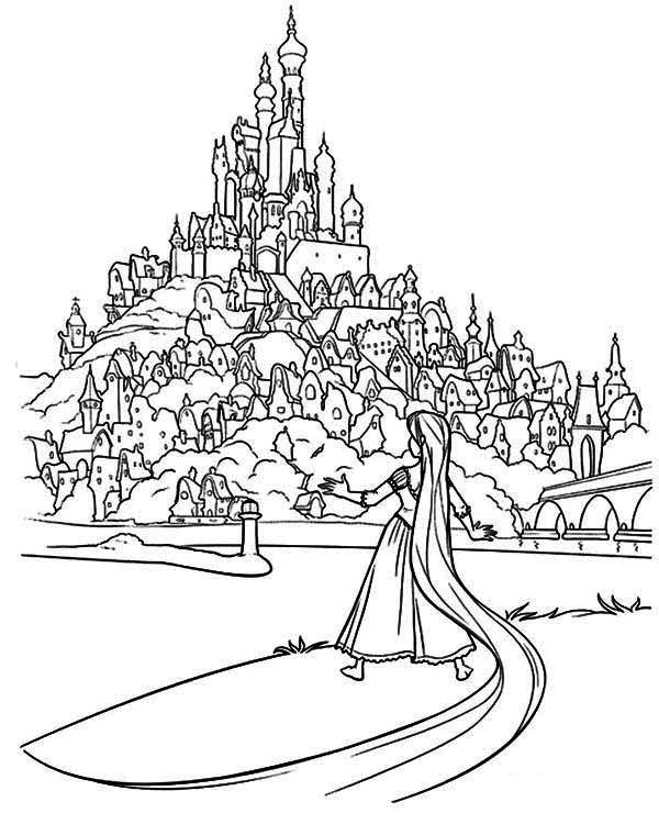 着色页: 城堡 (建筑和建筑) #62103 - 免费可打印着色页