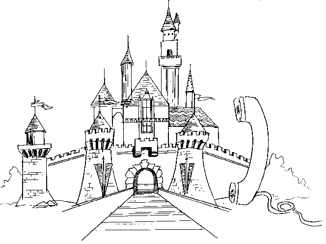 着色页: 城堡 (建筑和建筑) #62114 - 免费可打印着色页