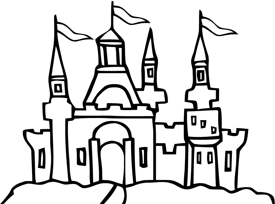 着色页: 城堡 (建筑和建筑) #62125 - 免费可打印着色页
