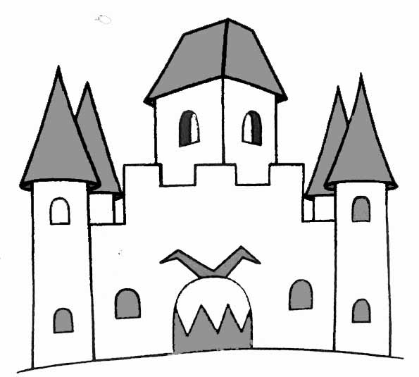着色页: 城堡 (建筑和建筑) #62138 - 免费可打印着色页